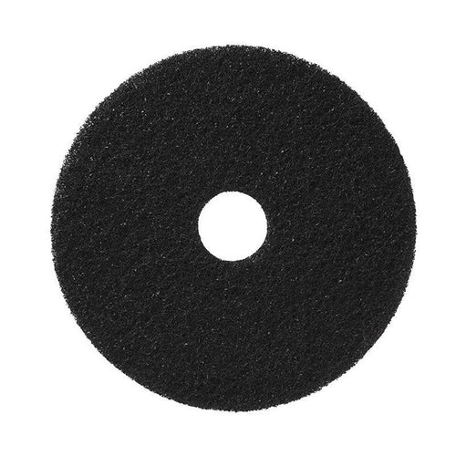 17 inch Round Black Standard Floor Stripping Pad Thumbnail