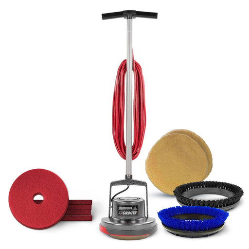 Oreck Orbiter Floor Buffer Carpet & Floor Scrubbing Package w/ 12" Buffer, Brushes, Pads & Bonnets Thumbnail