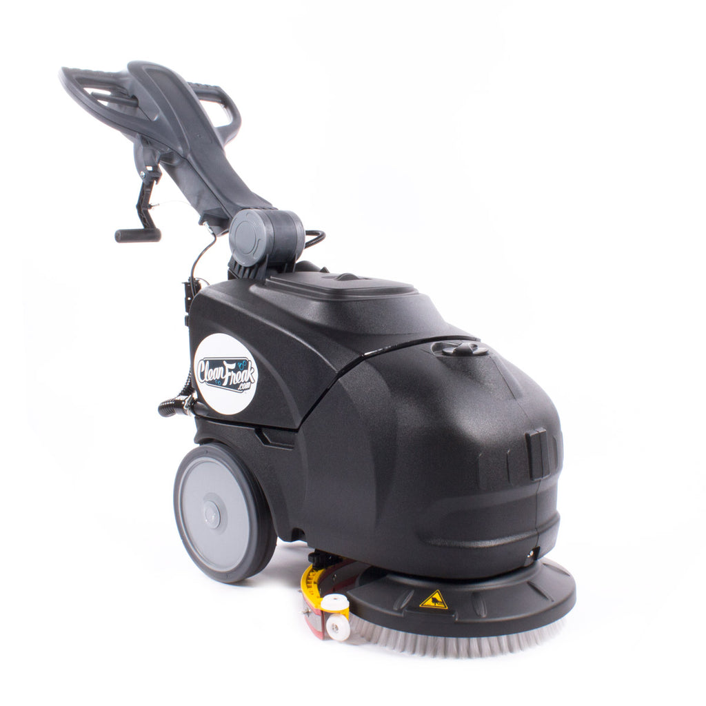 Emotor Compact 15 Lightweight Commercial Floor Scrubber Machine, Portable  Two Brushes Scrubber & Polisher, Powerful 100W Motor, Cordless Rechargeable