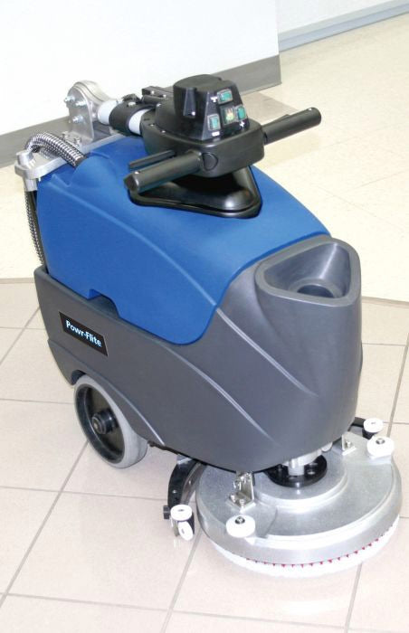 Electric Automatic Floor Scrubber Bundle w/ Pads, Brush & Chemicals —