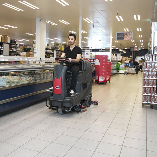 Viper AS850R 32" Rider Automatic Floor Scrubber In Use Thumbnail